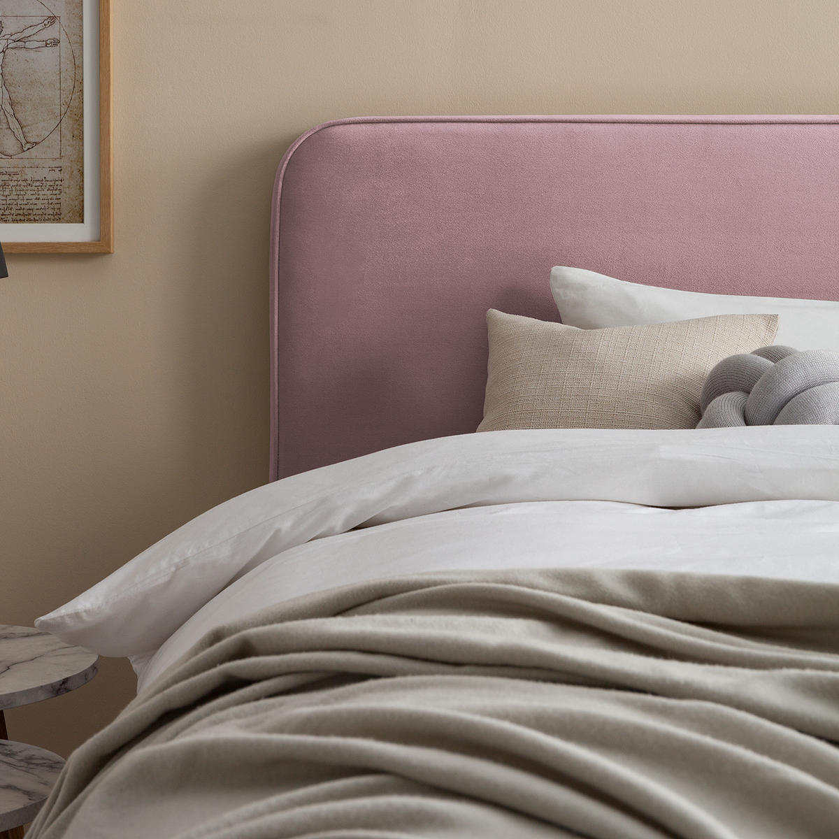 POLSTERBETT - Mauve, Textil (140/200cm) - home24