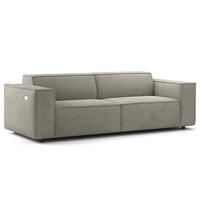 2,5-SITZER SOFA - Graubraun, Textil (223/70/96cm) - home24