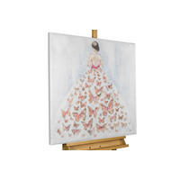 ACRYLBILD HANDGEMALT 80/80 cm - Pink/Grau, Holz/Textil (80/80cm) - KUNSTLOFT