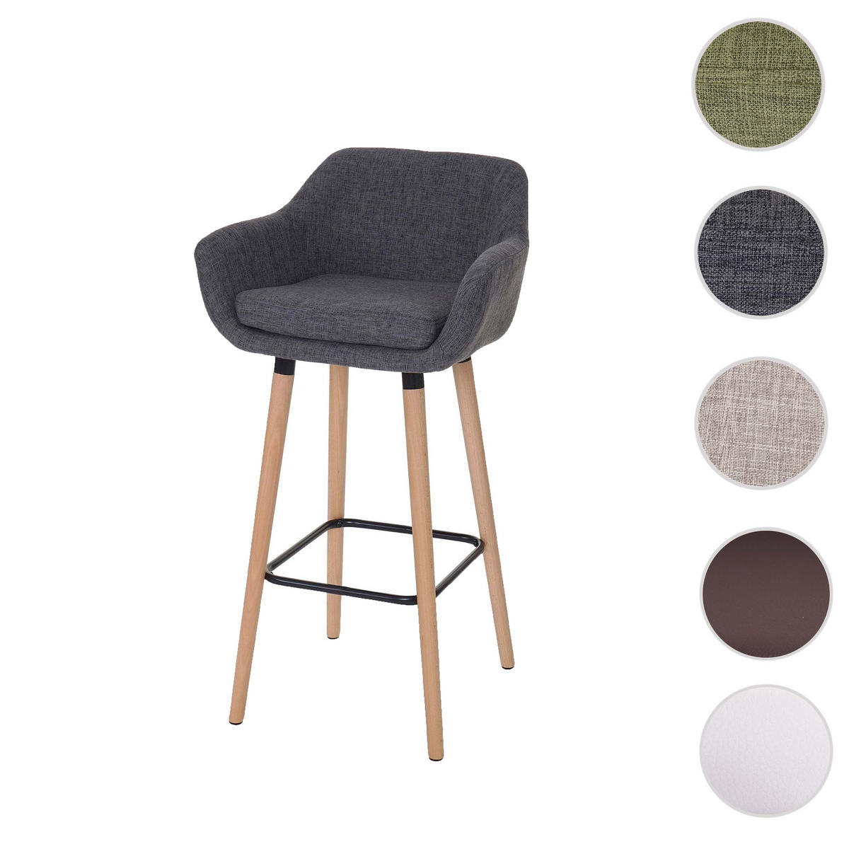 BARHOCKER Grau - Grau, Textil (53/99/45cm) - MCW