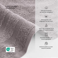 DUSCHTUCHSET Brooklyn - 2-teilig - 70x140 cm - Hellgrau - Hellgrau, Textil (70/140cm) - Uncover by Schiesser