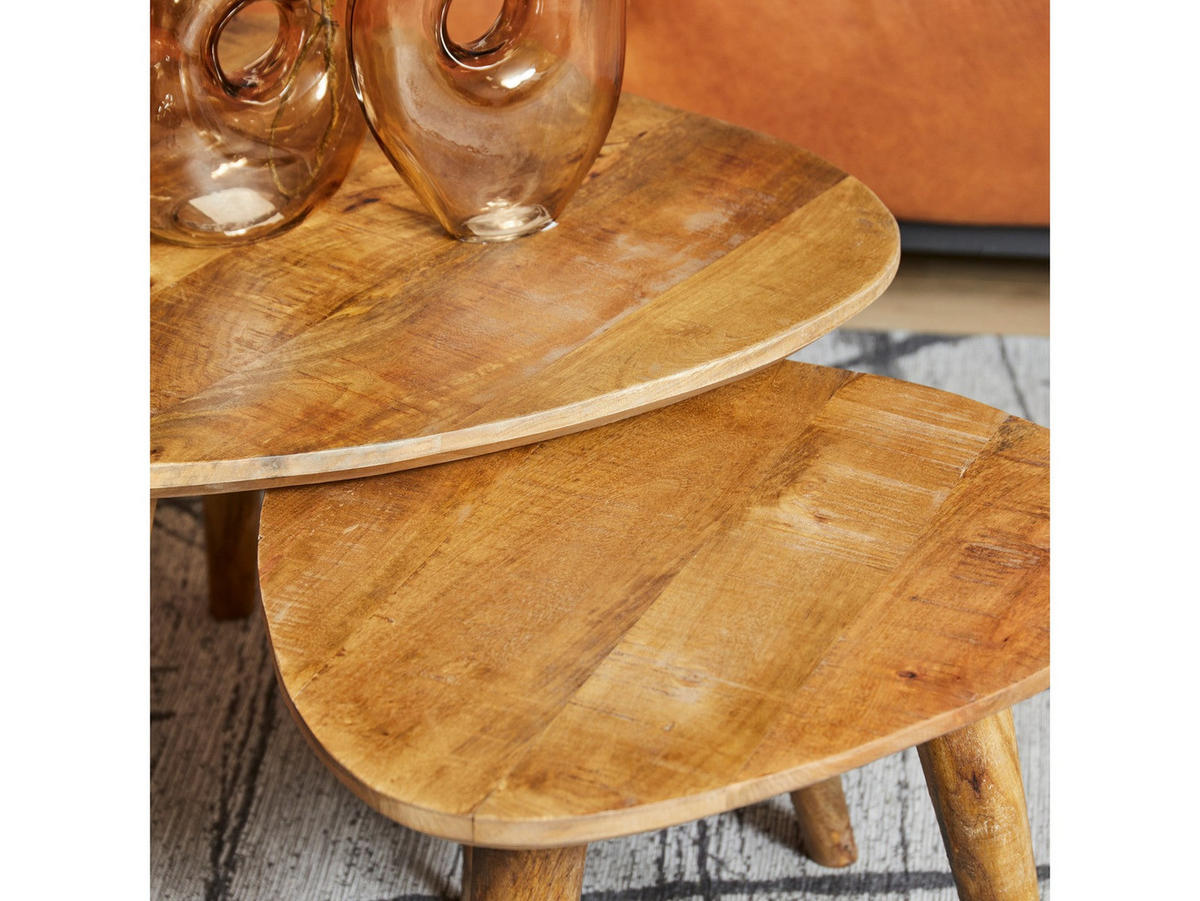 COUCHTISCH Dakota Mangoholz 60 cm / 60 cm Natur - Naturfarben, Holz (60/60/45cm)