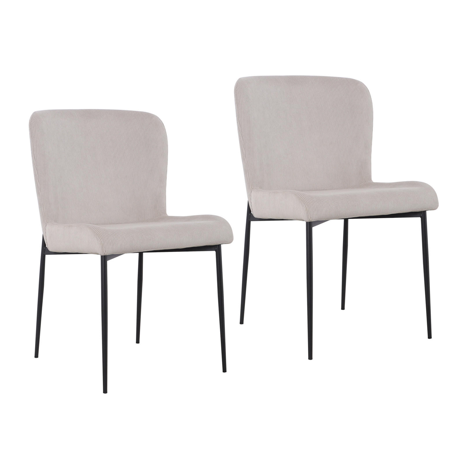 ESSZIMMERSTÜHLE 2er Set FREDDIE Beige - Beige, Textil (48/83/56cm) - SVITA