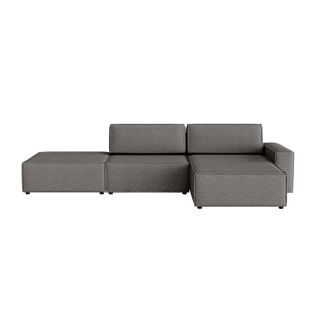 ECKSOFA Lummo Re mit Schlaffunktion, Graphit - Graphitfarben, Textil (323/185cm) - Fedve