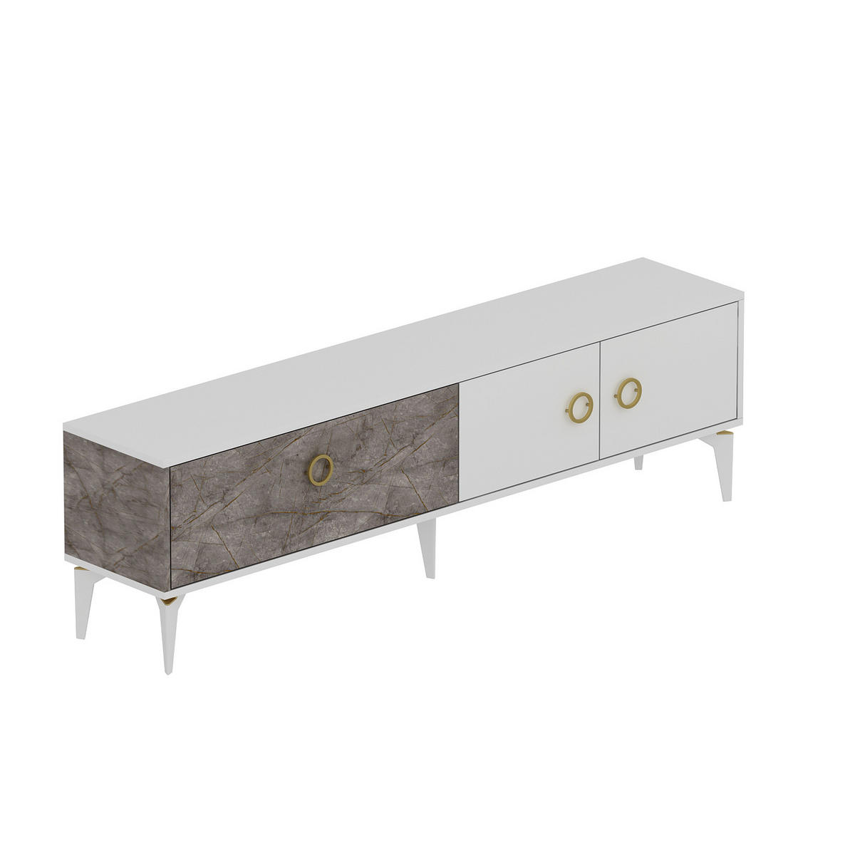 TV-LOWBOARD Avera Beige Weiß 9659 - Beige/Weiß, Holzwerkstoff/Kunststoff (180/52/35cm) - moebel17