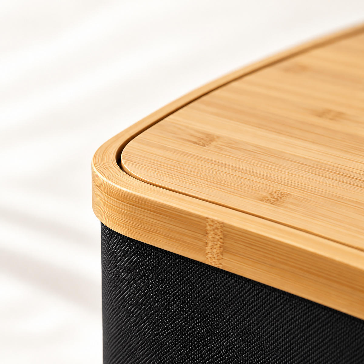 TOILETTENPAPIERBOX Schwarz Bambus 12 Rollen - Schwarz, Holz/Kunststoff (45/34.5/15cm) - Relaxdays