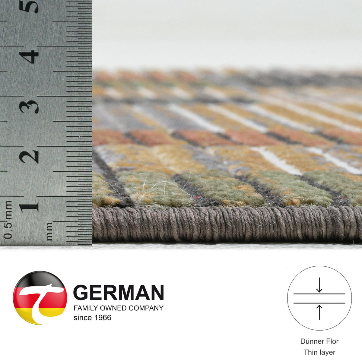 FLACHWEBETEPPICH Corduletta 40x60 cm - Multicolor, Textil (40/60cm) - Gino Falcone