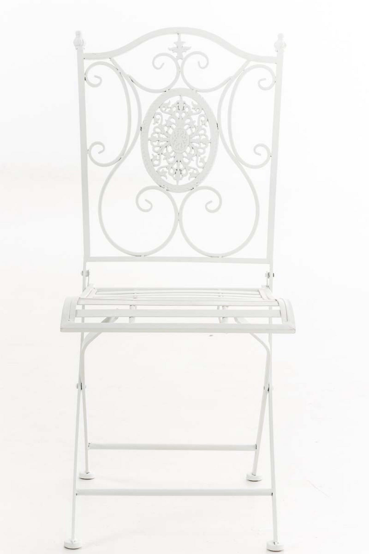 GARTENSTUHL Sidan weiß - Weiß, Metall (42/49/91.5cm) - TPFGarden