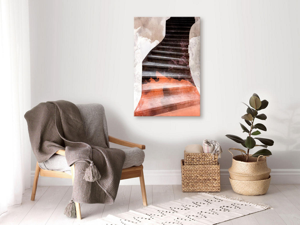 KUNSTDRUCK Schwarz 60/90 cm - Schwarz/Grau, Textil (60/90cm) - KUNSTLOFT