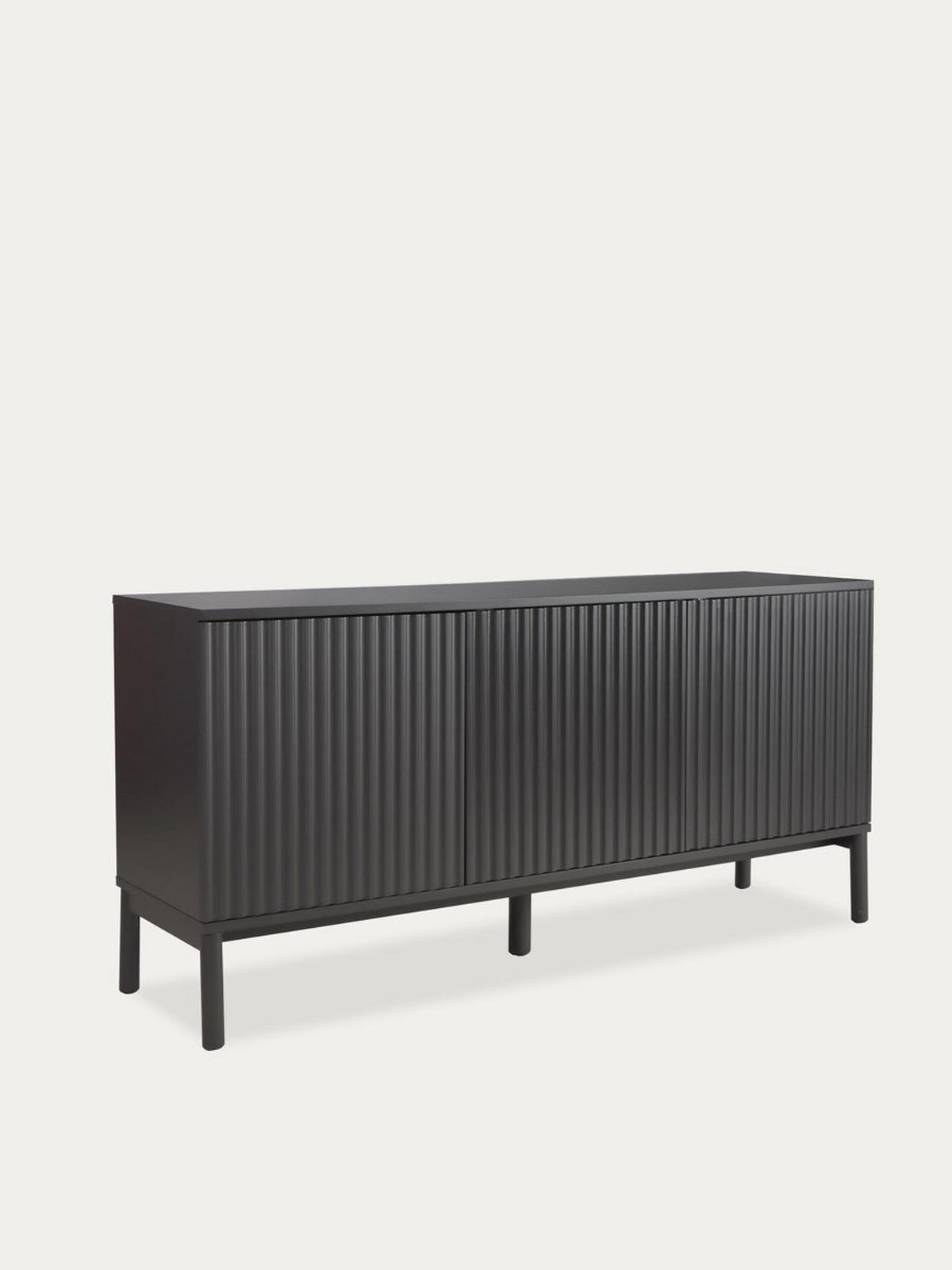 SIDEBOARD Melton Schwarz 150 cm x 75 cm - Schwarz, Holzwerkstoff (150/75/40cm) - Kenay Home