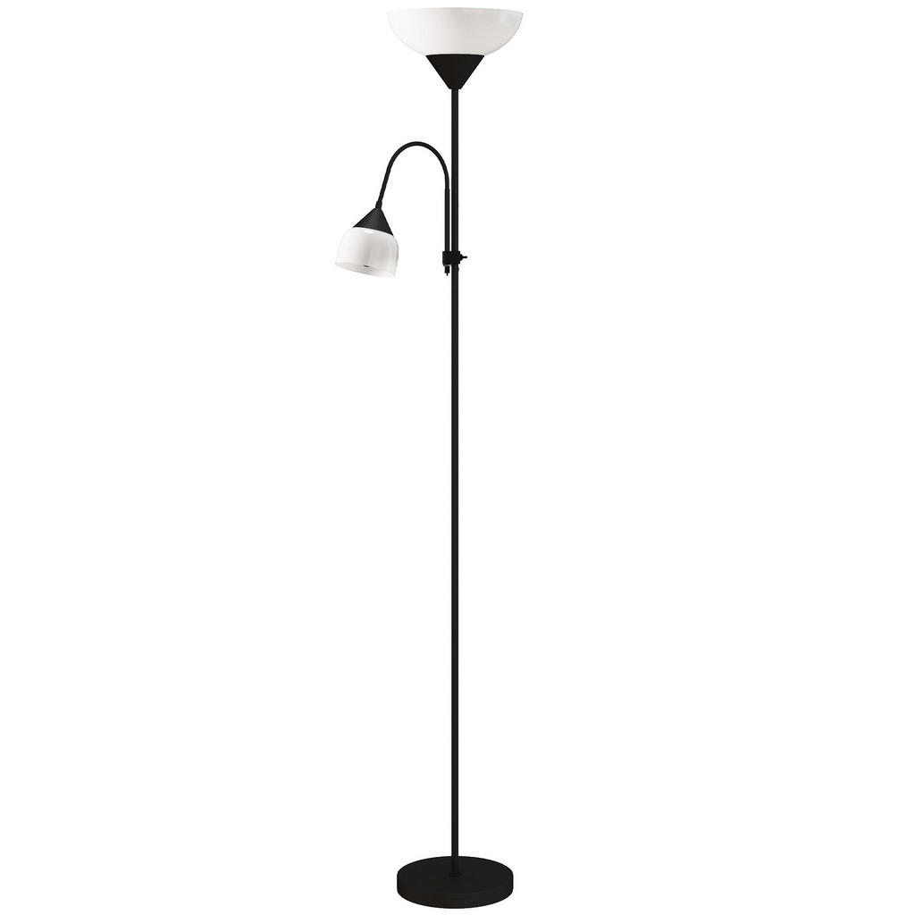 HOMCOM STOJACÍ LAMPY z kovu a plastu, černá