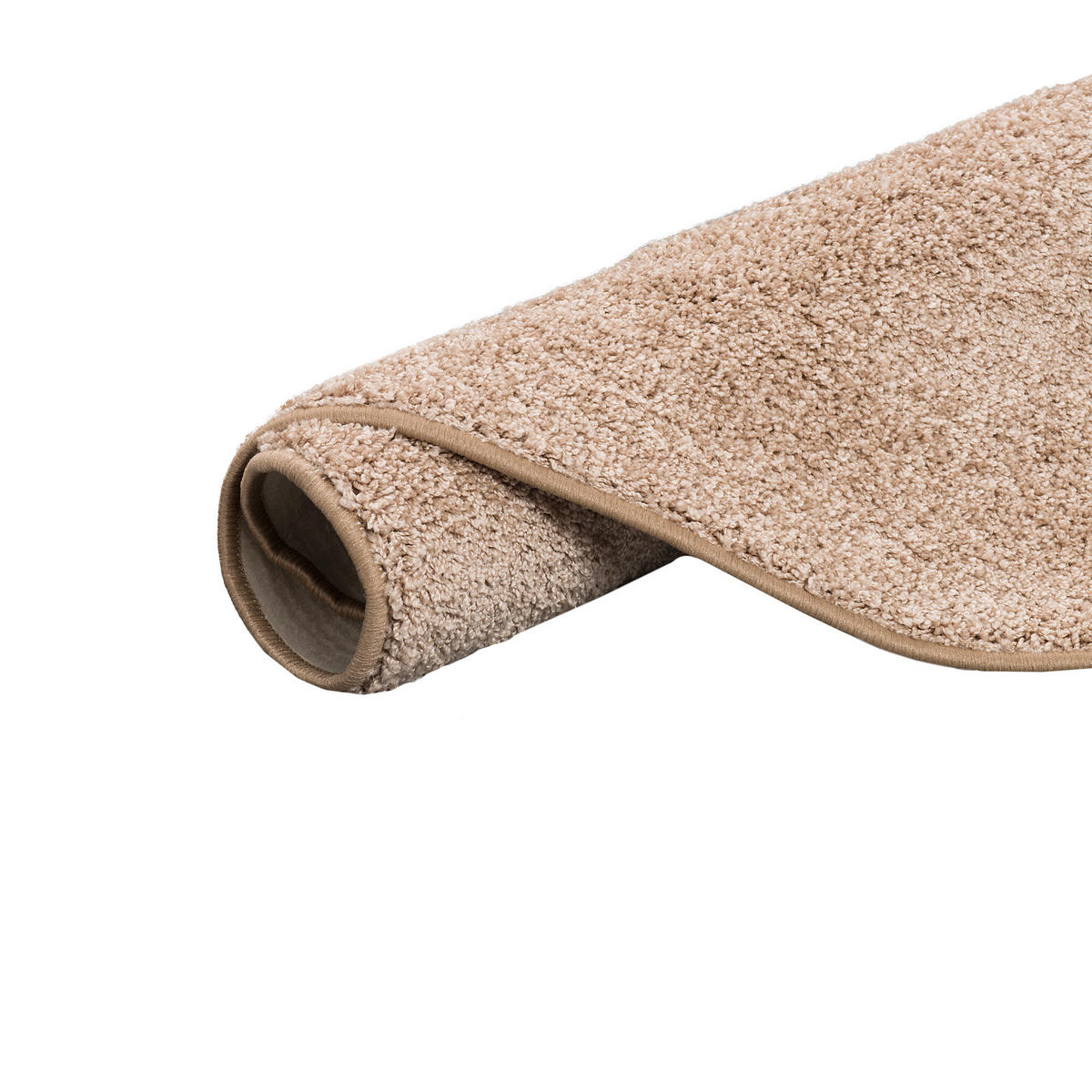 HOCHFLOR VELOURS TEPPICH MONA RUND - Naturfarben, Textil (100/100cm) - Snapstyle