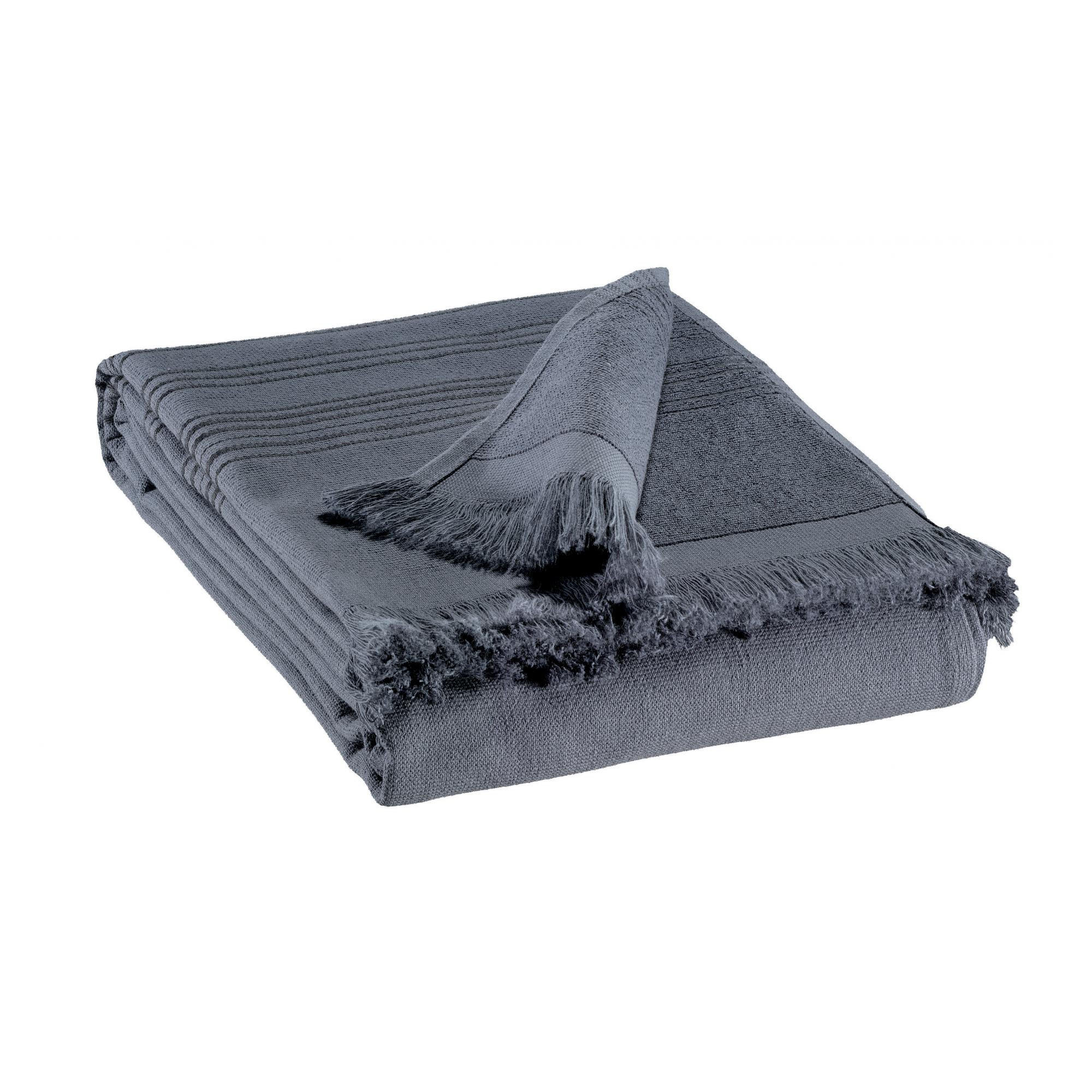 HAMMAM-TUCH Cancun umbra 90 x 180 cm - Grau, Textil (90/180cm) - Vivaraise