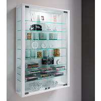VITRINENSCHRANK Weiß - Weiß, Holzwerkstoff (59/90/18cm) - ebuy24