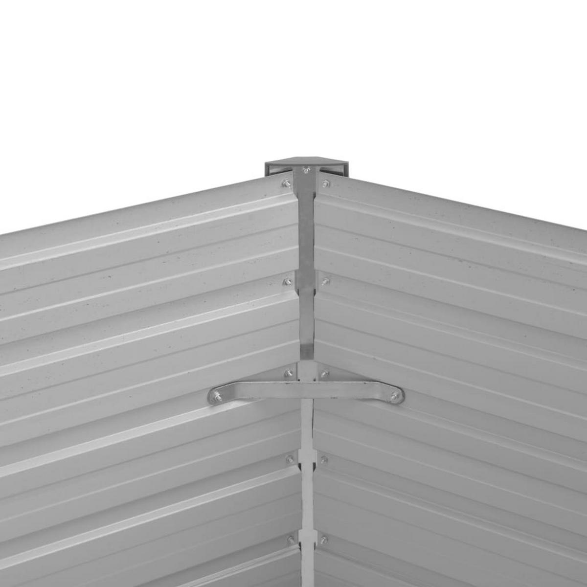 6-ECKIGES Hochbeet für Garten NOA Braun | 129x129x77cm | Verzinkter Stahl - Braun, Metall (129/77/129cm) - DELUKE