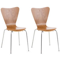 BESUCHERSTUHL Groningen - 2er Set eiche - Braun, Metall (46/81/47cm) - TPFLiving