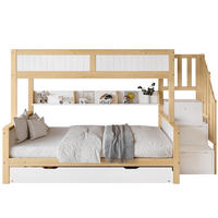 ETAGENBETT 90/200&120/200 cm aus Kiefer+MDF mit Rollbett, Weiß - Naturfarben, Holz (90/200cm) - OKMYHOME