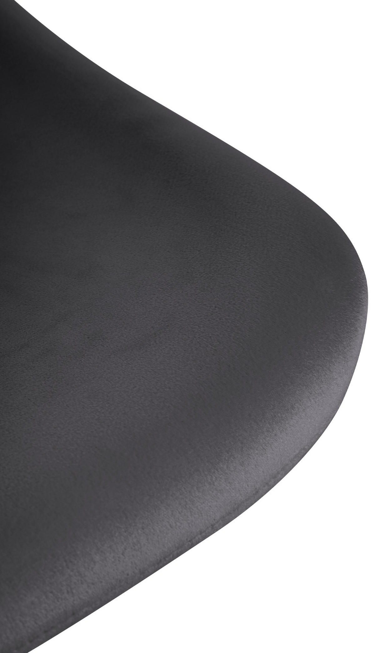 BARHOCKER 2er Set Samt dunkelgrau - Dunkelgrau/Schwarz, Textil/Metall (43/79/49cm) - CLP