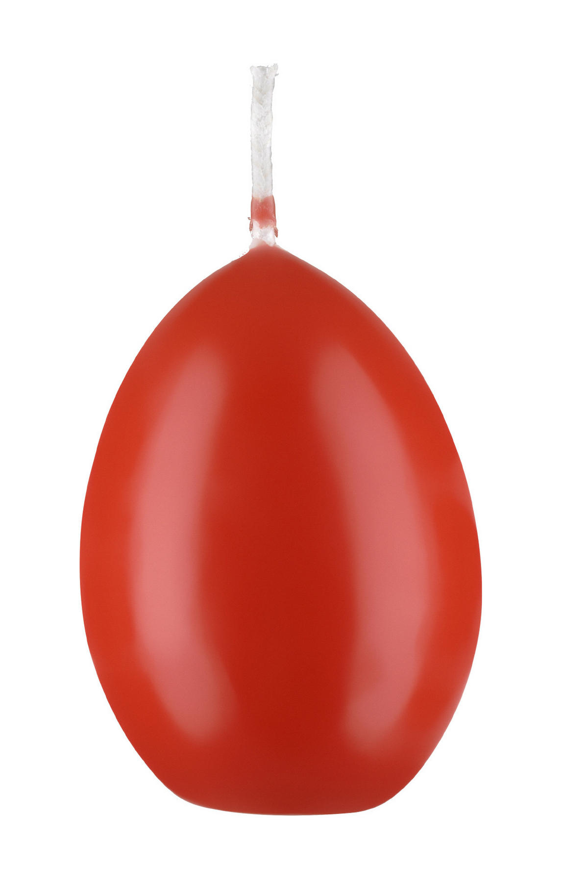 EIKERZEN Maxi, Straußenei Paprika 140 x Ø 100 mm, 6 Stück - Hellrot, Paraffin (10/14/14cm) - Kopschitz Kerzen