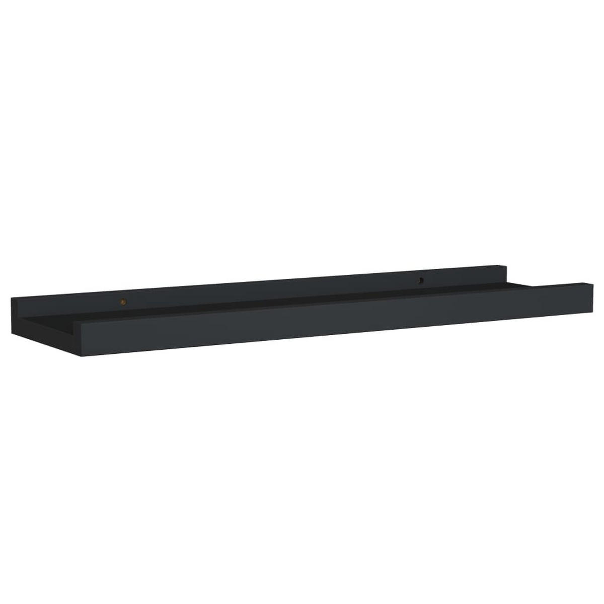 BILDERLEISTEN 2 Stk. Schwarz 40x9x3 cm MDF - Schwarz, Holzwerkstoff (9/3/9cm) - furnicato