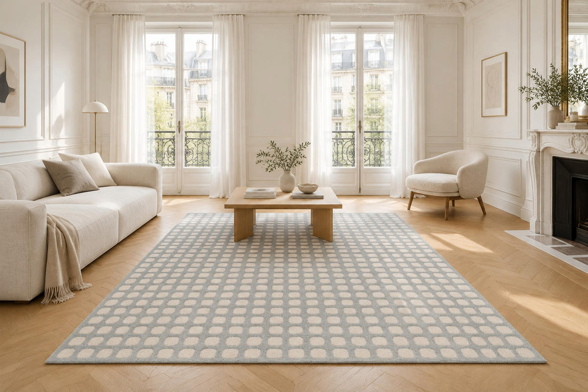TEPPICH sehr weich mit Relief-Effekt blau - Blau, Textil (120/170cm) - AFK Living