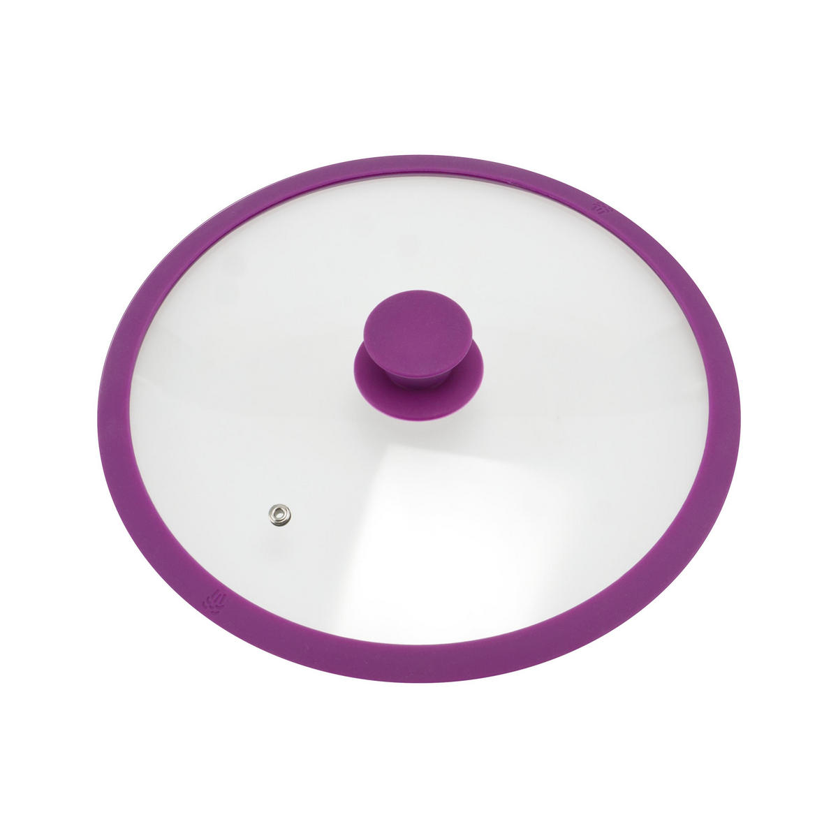 GLASDECKEL mit Silikonrand 28 cm lila - Lila, Glas (28/28/6cm) - bremermann