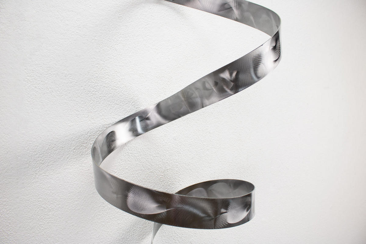 WANDDEKO Silber 95/34 cm - Silberfarben, Metall (4.07/34/28cm) - KUNSTLOFT