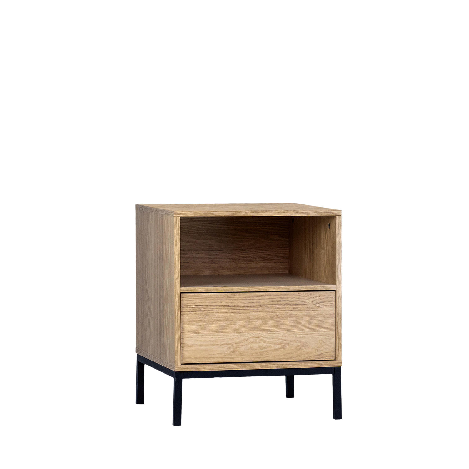 NACHTTISCH MIT 1 SCHUBLADE Remi Natürlich 45 cm x 55 cm - Naturfarben, Holzwerkstoff (45/55/40cm)