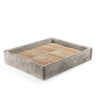 POLSTERBETT Alvar Beige 200/200 cm im Chenille-Stoff - Beige/Schwarz, Holz/Holzwerkstoff (200/200cm) - Maison de Reve