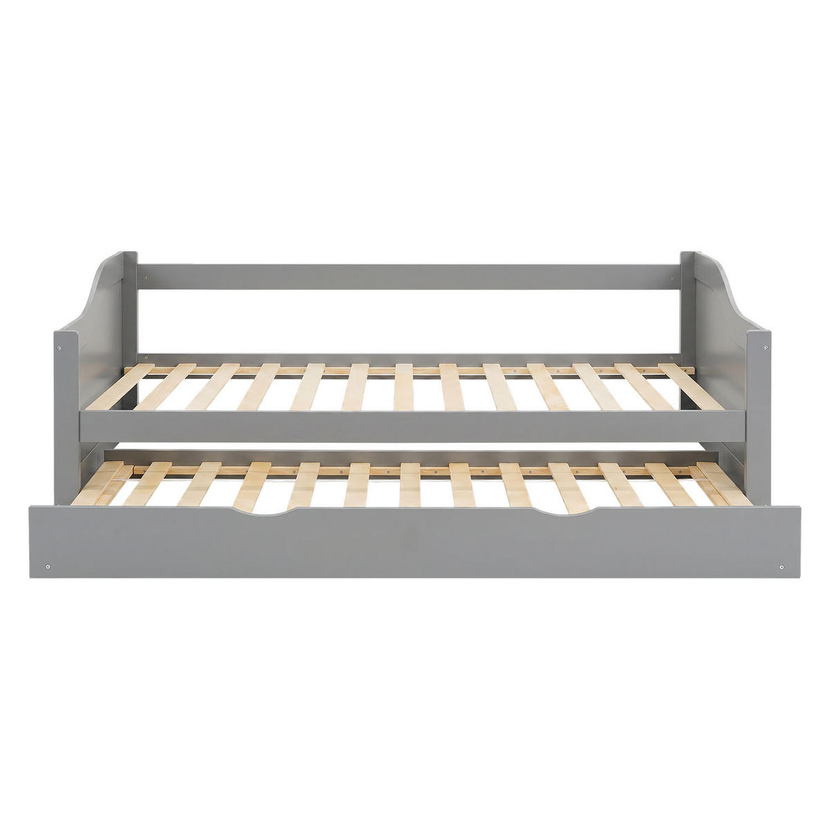 AUSZIEHBETT mit Matratze 90/200 cm Grau - Grau, Holz (90/200cm) - Homestyle4u