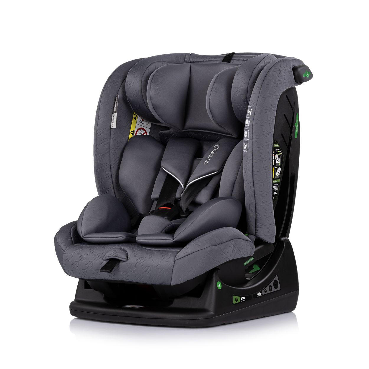 KINDERSITZ Aviato i-Size grau gemustert (40 - 150 cm) Gruppe 0/1/2/3, verstellbar - Schwarz, Kunststoff (44/58/51cm) - Chipolino