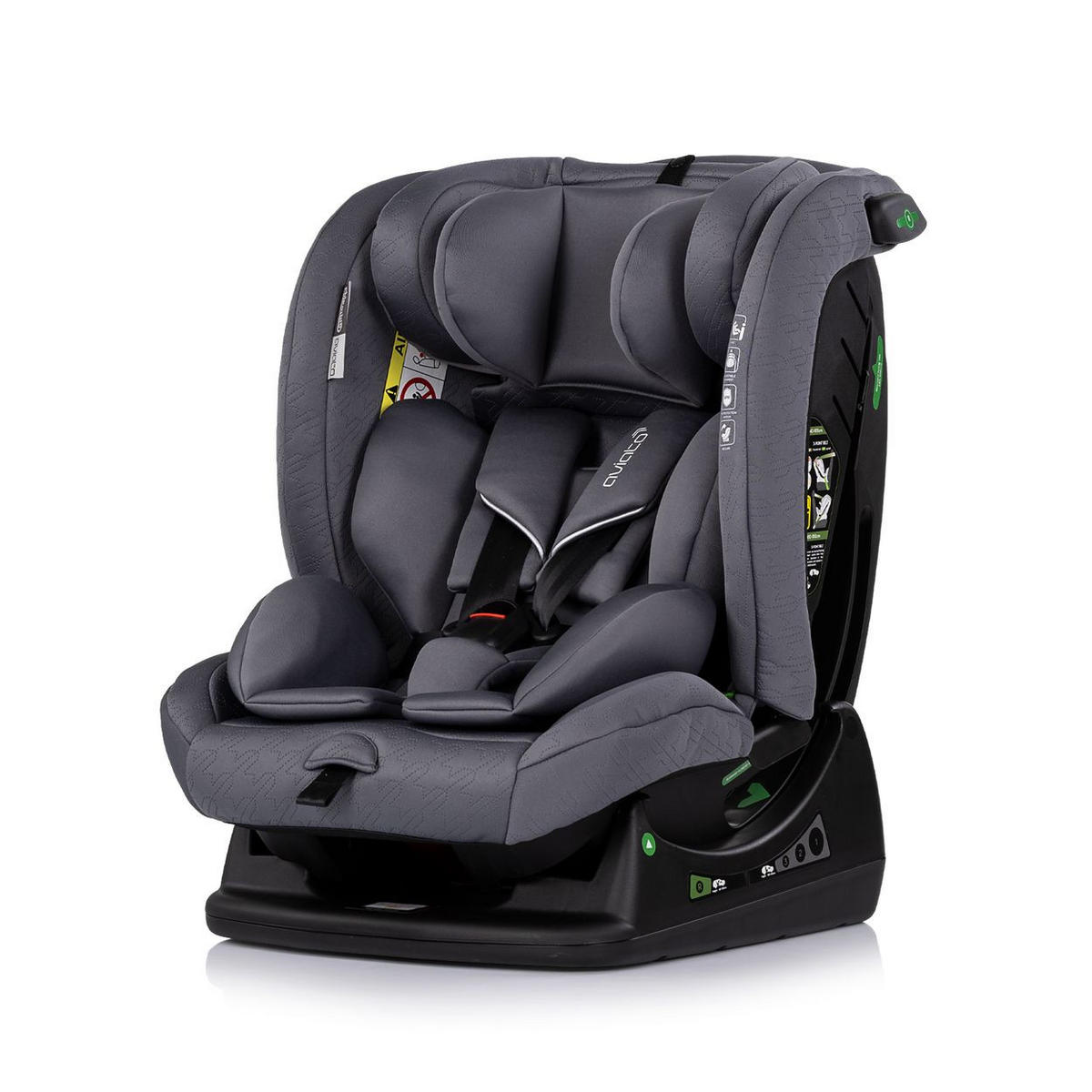 KINDERSITZ Aviato i-Size grau gemustert (40 - 150 cm) Gruppe 0/1/2/3, verstellbar - Schwarz, Kunststoff (44/58/51cm) - Chipolino