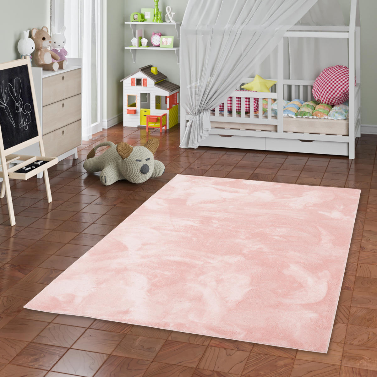 KINDER SUPER SOFT FELLTEPPICH PEARL KIDS - Rosa, Textil (200/290cm) - Pergamon