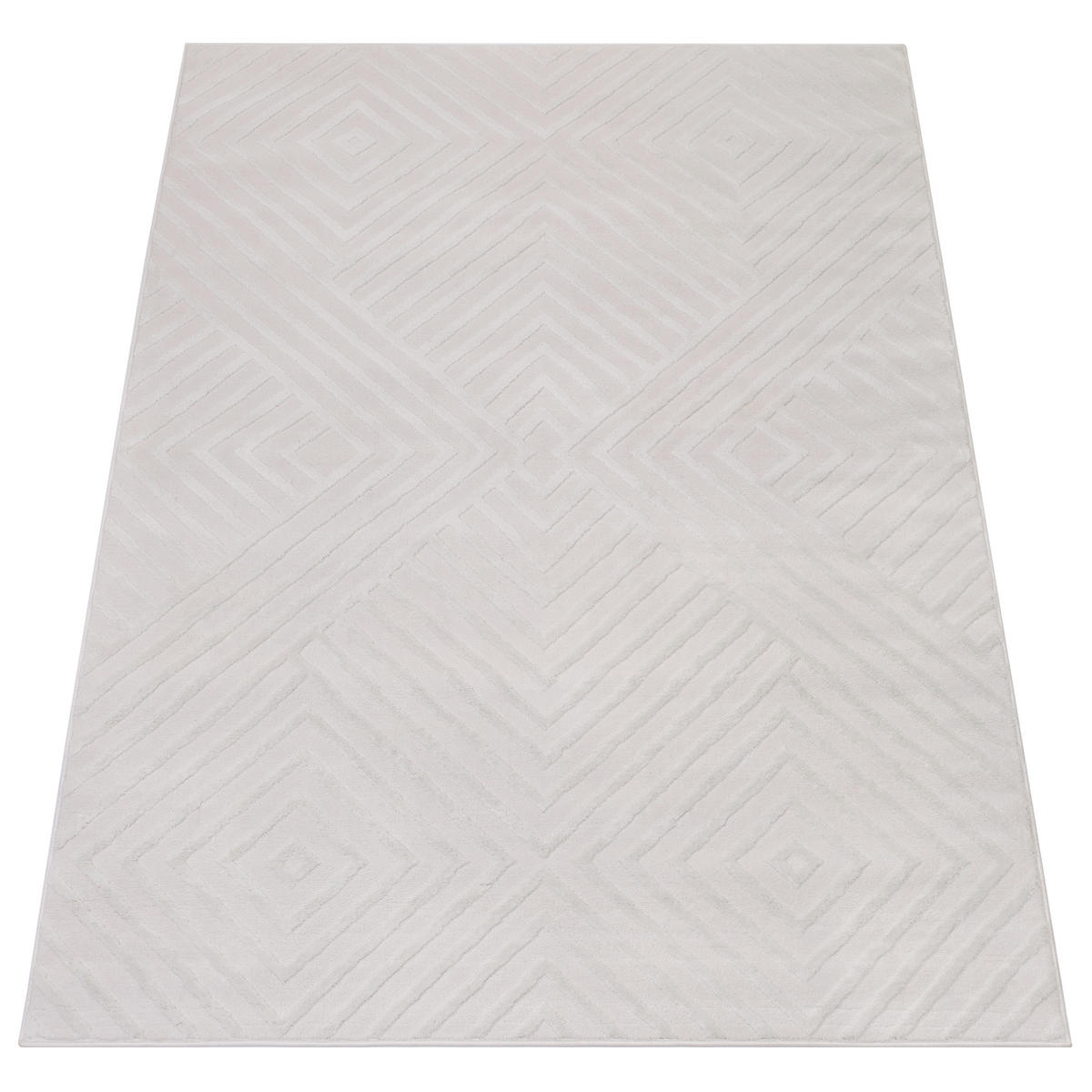 TEPPICH HYGGE Weiß 120/170 cm - Weiß, Kunststoff (120/170cm) - Tapiso