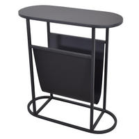 BEISTELLTISCH Frits Schwarz - Schwarz, Metall (50/20/55cm) - LOFT42