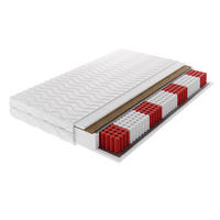 TASCHENFEDERKERNMATRATZE CORANTO MULTI Multipocket 140x200, H3/H4, Höhe ca.: 19 cm - Weiß, Textil (140/200cm) - MASSENO