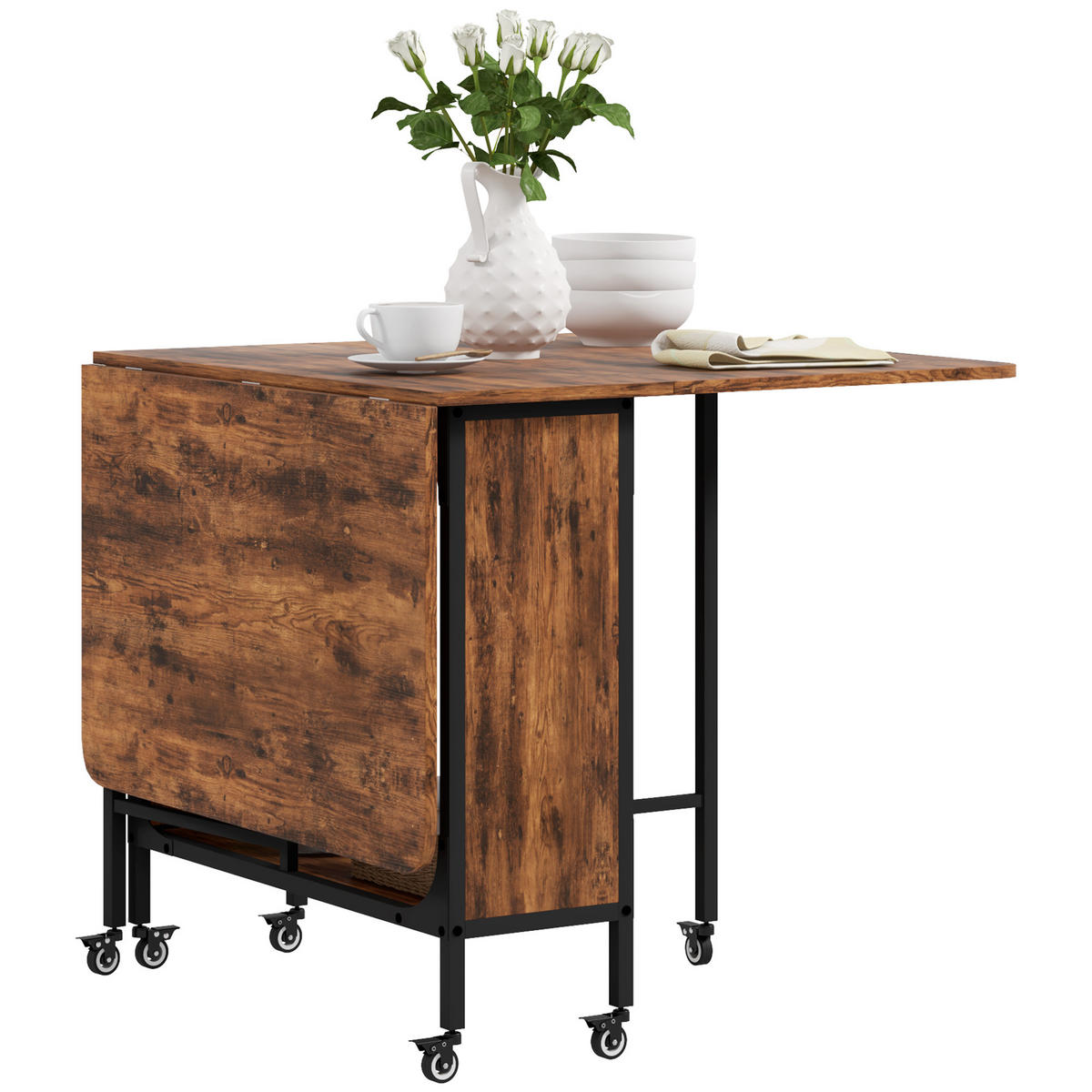 ESSTISCH Rustikales Braun 1 Stück - Braun, Kunststoff (130/80/74cm) - GiPP