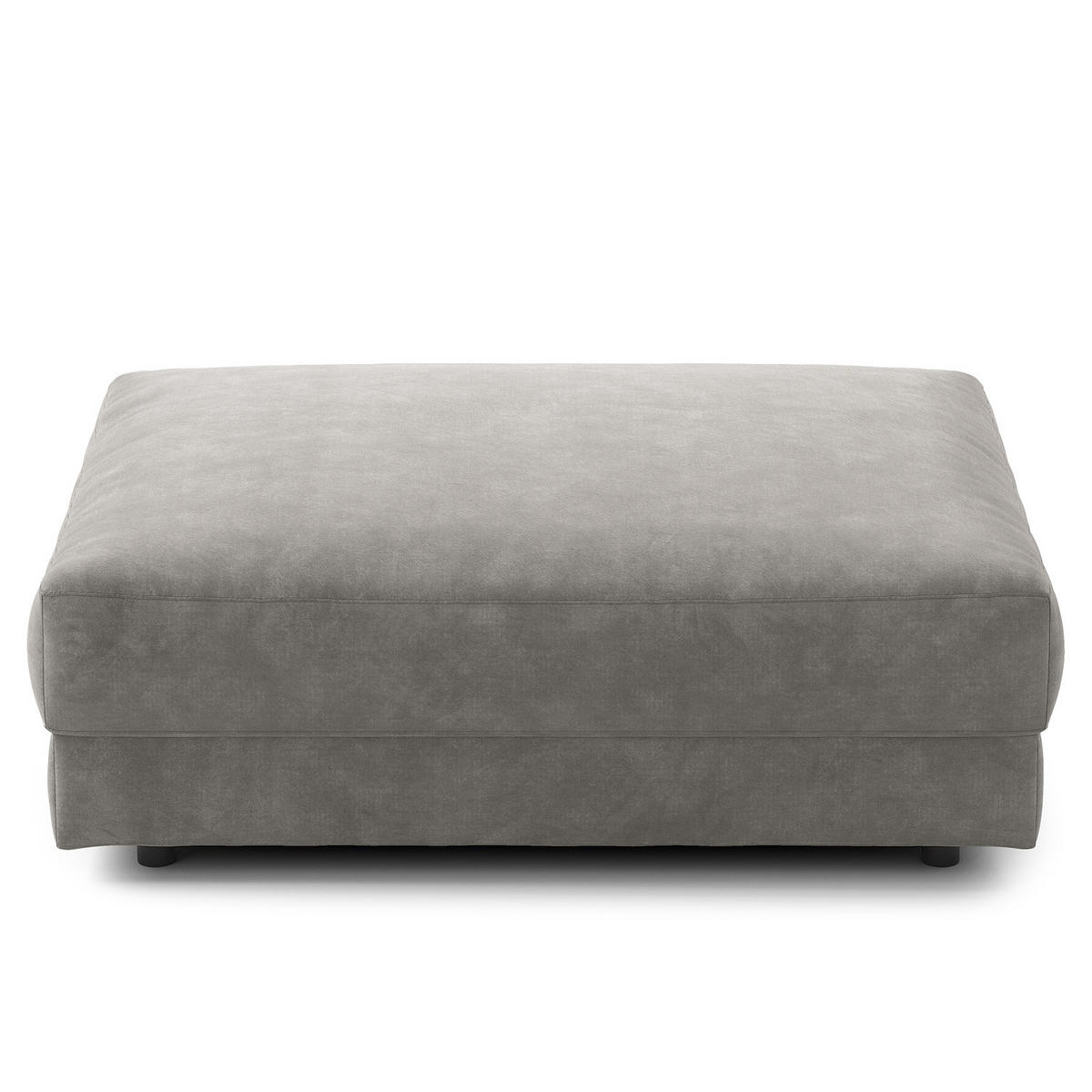 POLSTERHOCKER - Schwarz/Grau, Kunststoff/Textil (105/38/117cm) - home24