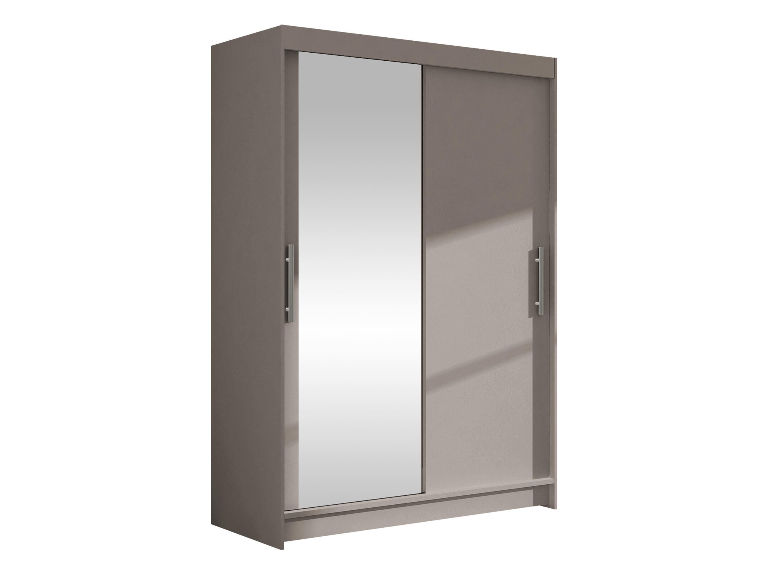 KLEIDERSCHRANK Miami VI - Kaschmir/Silberfarben, Holzwerkstoff/Kunststoff (120/200/58cm) - MIRJAN24