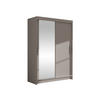 KLEIDERSCHRANK Miami VI - Kaschmir/Silberfarben, Holzwerkstoff/Kunststoff (120/200/58cm) - MIRJAN24