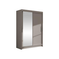 KLEIDERSCHRANK Miami VI - Kaschmir/Silberfarben, Holzwerkstoff/Kunststoff (120/200/58cm) - MIRJAN24