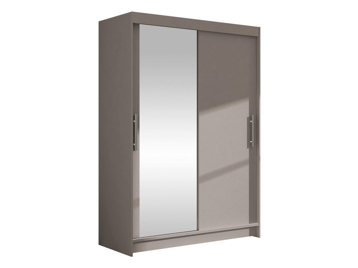 KLEIDERSCHRANK Miami VI - Kaschmir/Silberfarben, Holzwerkstoff/Kunststoff (120/200/58cm) - MIRJAN24
