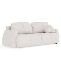 SCHLAFSOFA Loca Beige Webstoff - Beige/Schwarz, Holz/Holzwerkstoff (248/92/103cm) - Maison de Reve
