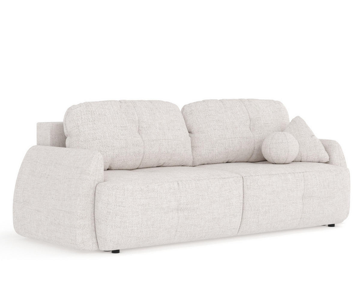SCHLAFSOFA Loca Beige Webstoff - Beige/Schwarz, Holz/Holzwerkstoff (248/92/103cm) - Maison de Reve