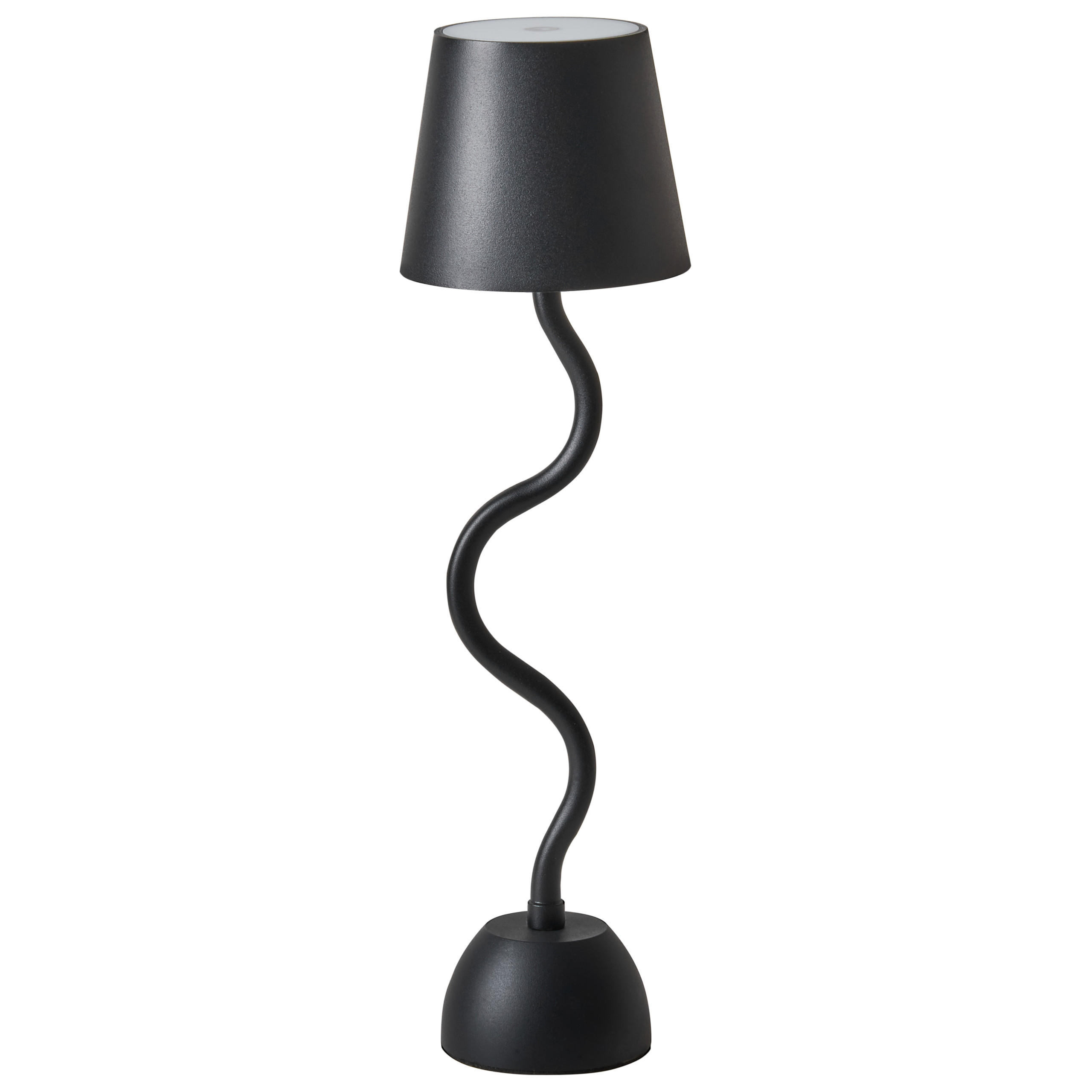 LED-TISCHLEUCHTE Schwarz Vouga - Schwarz, Metall (10/10/39cm) - Beliani