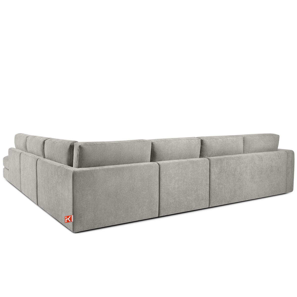 ECKSOFA XL rechts VERUS - Hellgrau, Holz/Holzwerkstoff (377/328cm) - KONSIMO®