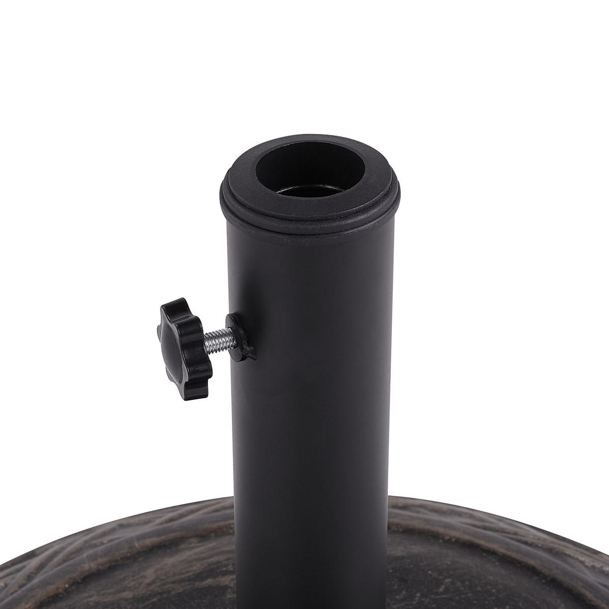 SONNENSCHIRMSTÄNDER braun rund 50 cm Capaci - Braun, Stein (50/50cm) - Beliani