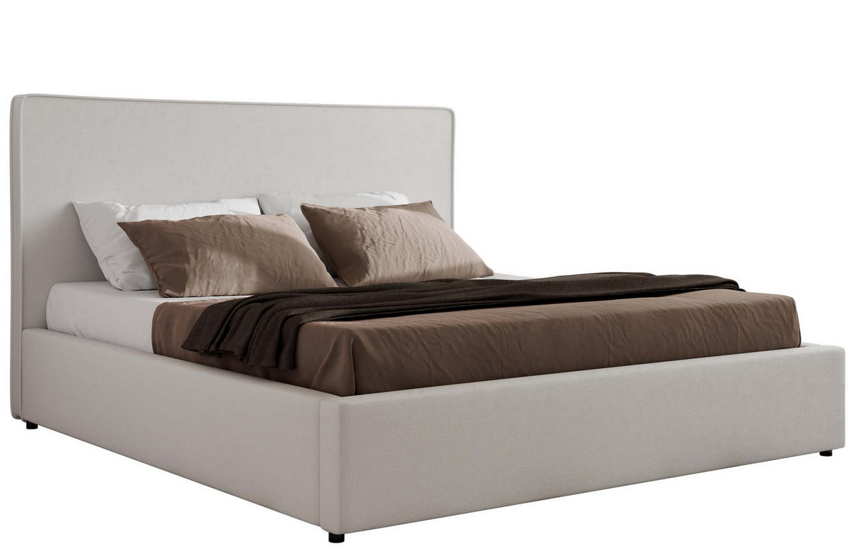 POLSTERBETT CORIVO CLASSIC 160/200 - Weiß Kunstleder - Schaum-Matratze - Weiß, Textil (160/200cm) - MKS