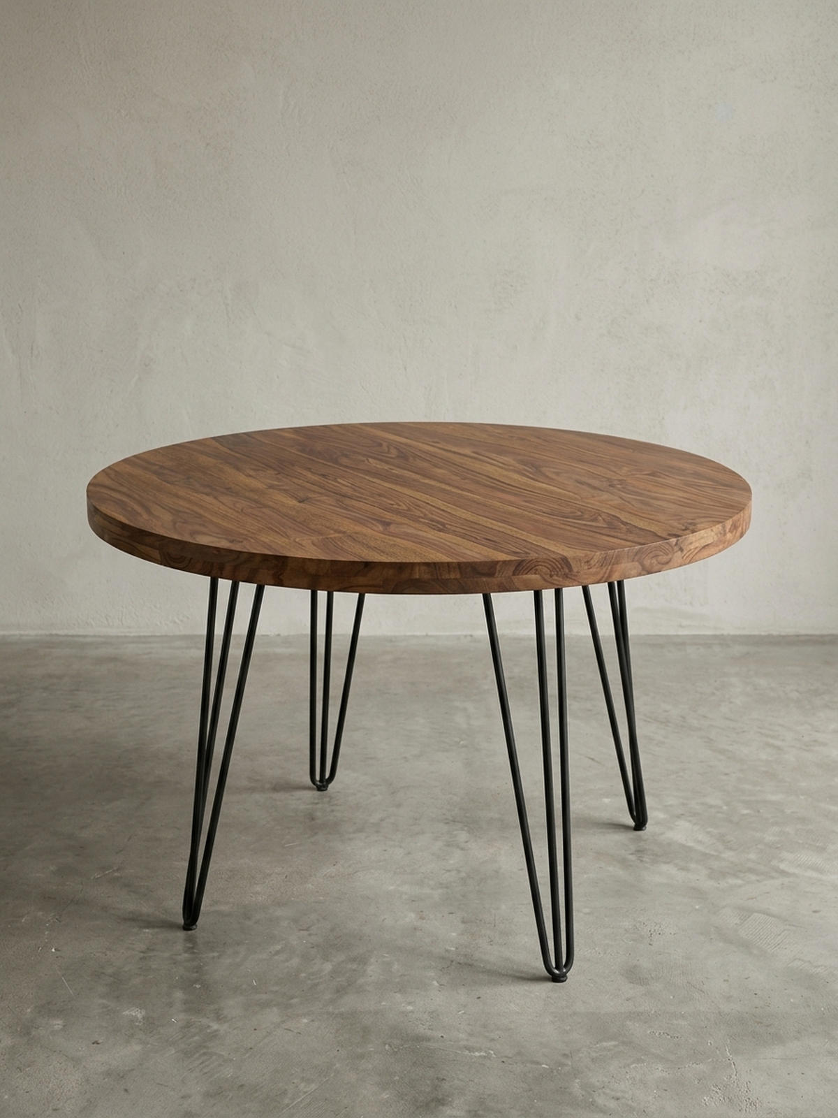 ESSZIMMERTISCH – Rund Massivholz 120 cm Landhausstil - Schwarz/Braun, Holz/Metall (73/120/78cm) - KADIMA DESIGN