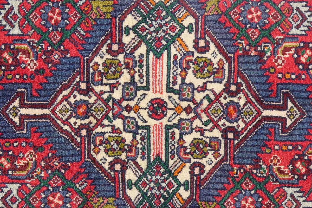 ORIENTTEPPICH handgeknüpft Assadabad Rot 190/122 cm Schurwolle - Rot, Textil (122/190cm) - Looma